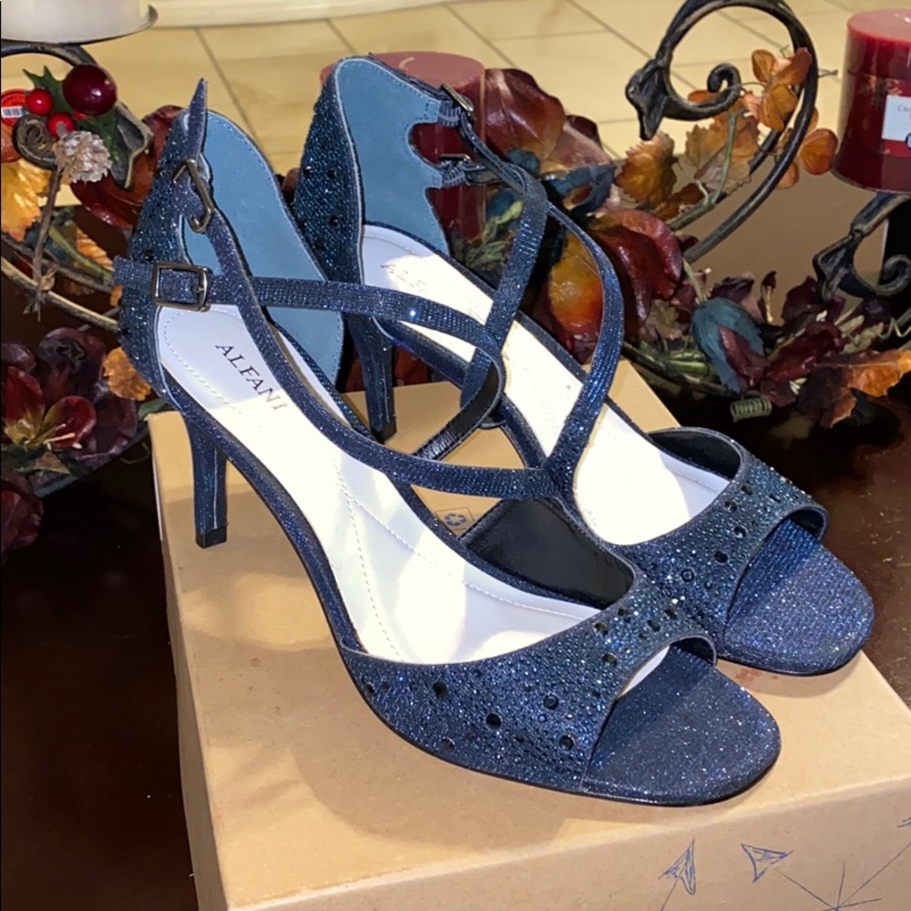 Alfani Blue Sparkle Heels Size 8